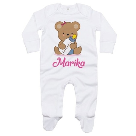 Tutina neonato personalizzata con nome baby bear
