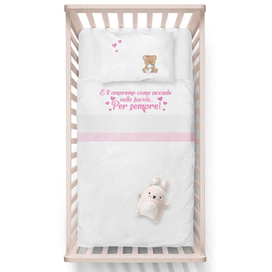 Lenzuola culletta e carrozzina personalizzabile con nome baby bear Divertenti