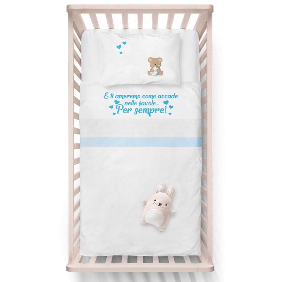 Lenzuola culletta e carrozzina personalizzabile con nome baby bear Divertenti