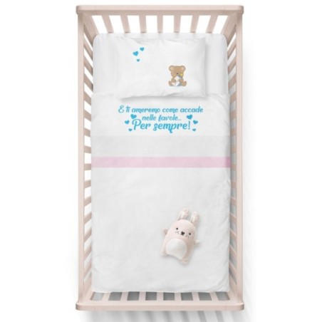 Lenzuola culletta e carrozzina personalizzabile con nome baby bear Divertenti
