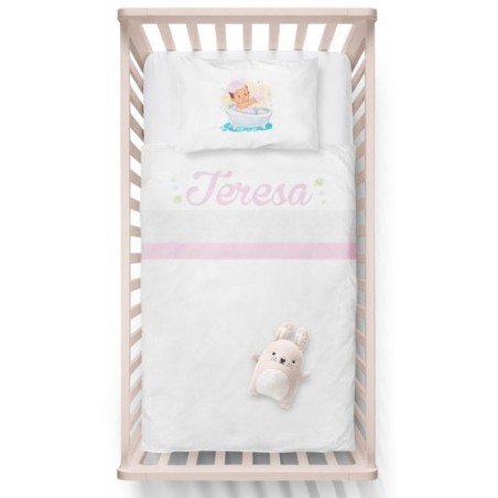 Lenzuola culletta e carrozzina neonata personalizzata con...