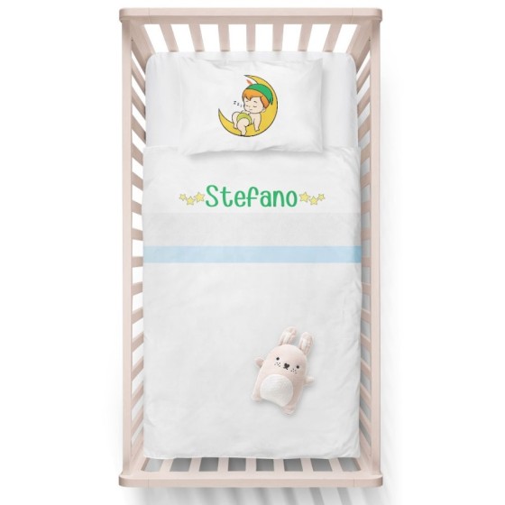 Lenzuola culletta e carrozzina personalizzata con nome baby peter Divertenti