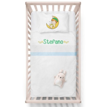 Lenzuola culletta e carrozzina personalizzata con nome...