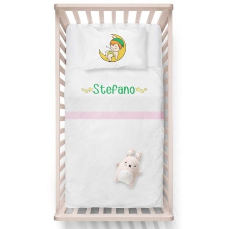 Lenzuola culletta e carrozzina personalizzata con nome baby peter Divertenti