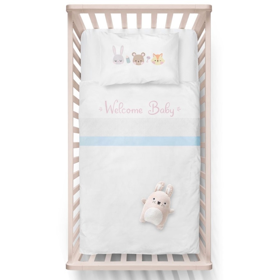 Lenzuola culletta e carrozzina personalizzabile con nome welcome baby Divertenti