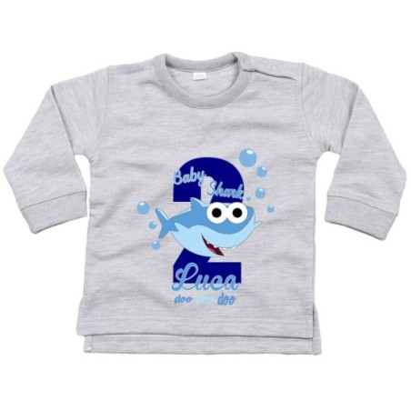 Felpa neonato personalizzata con nome festa a tema baby...