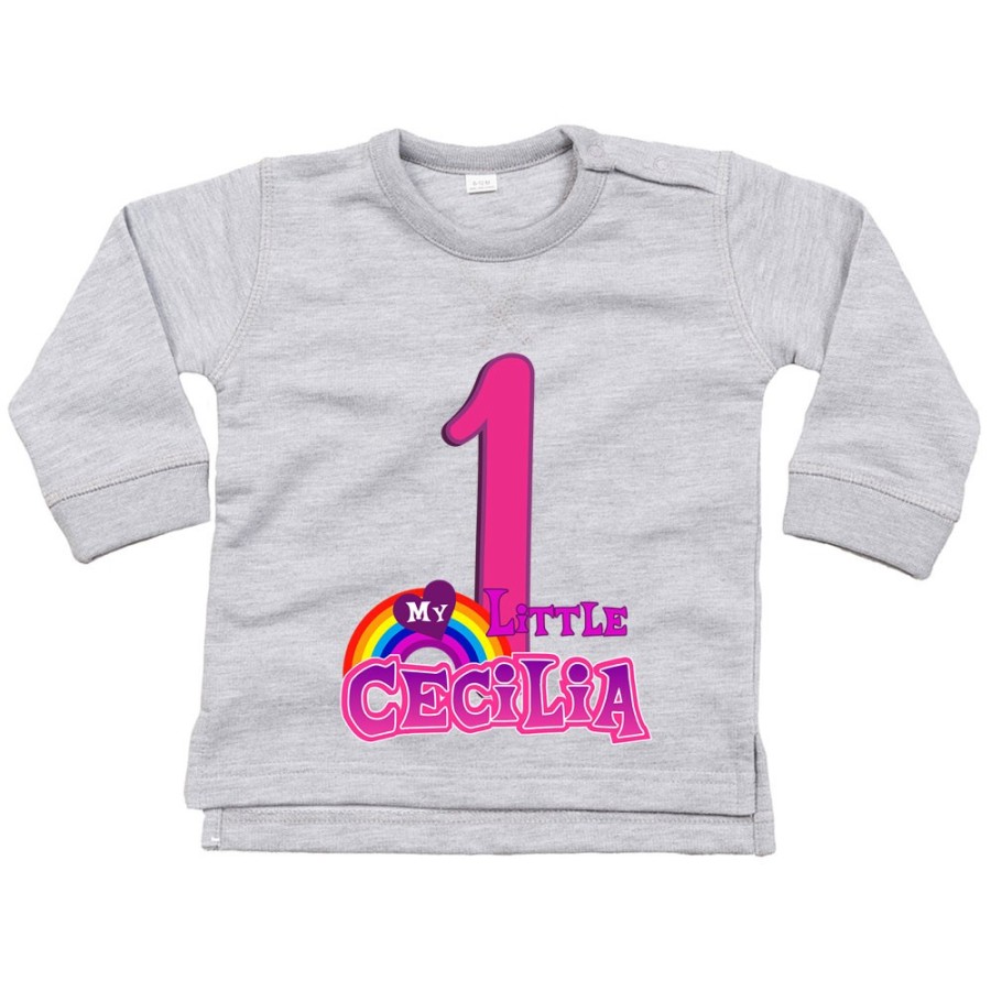Felpa neonato personalizzata con nome festa a tema mini pony Compleanno