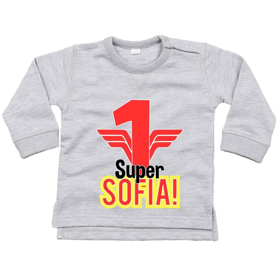 Felpa neonato personalizzata con nome festa a tema  wonderwoman Compleanno