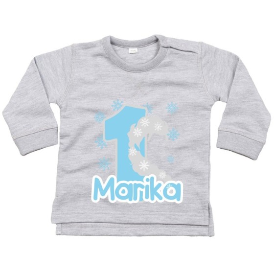 Felpa neonato personalizzata con nome festa a tema frozen elsa Compleanno