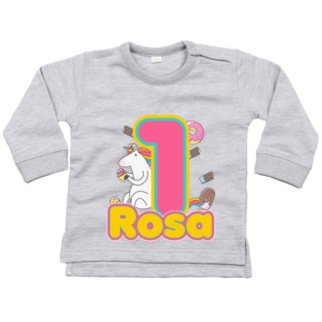 Felpa neonato personalizzata con nome festa a tema...