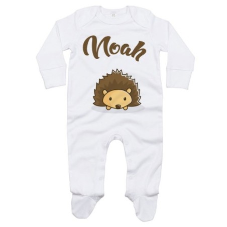 Tutina neonato personalizzata con nome baby riccio