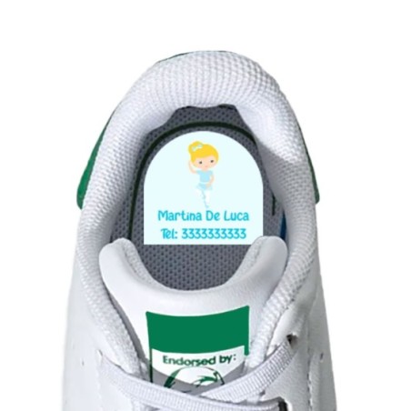 Etichette adesive personalizzate con nome ballerina...