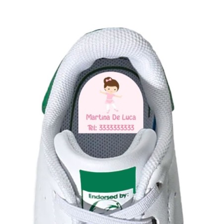 Etichette adesive personalizzate con nome ballerina...