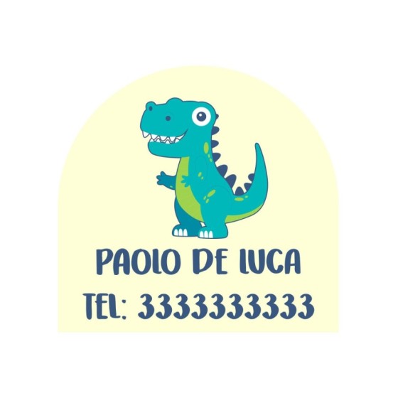Etichette adesive personalizzate con nome dinosauro per scarpe Animali 2