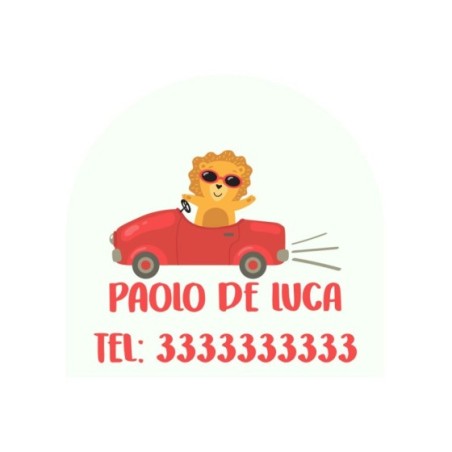 Etichette adesive personalizzate con nome leone in macchina per scarpe Animali