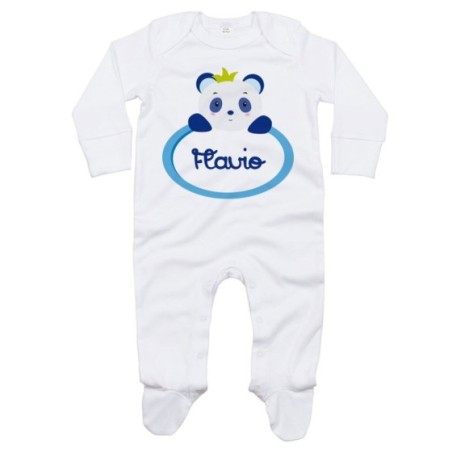 Tutina neonato personalizzata con nome panda