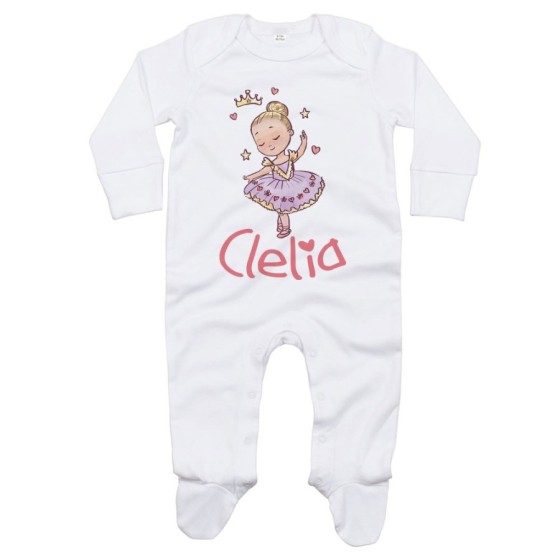 Tutina neonata personalizzata con nome baby ballerina Divertenti