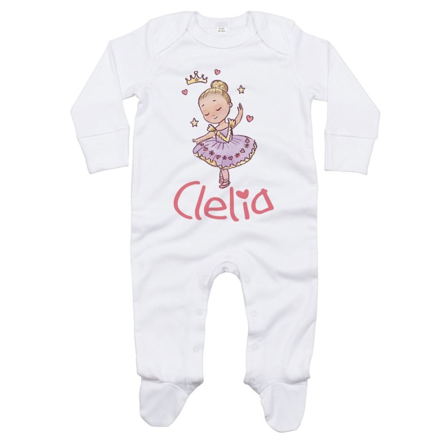 Tutina neonata personalizzata con nome baby ballerina Divertenti