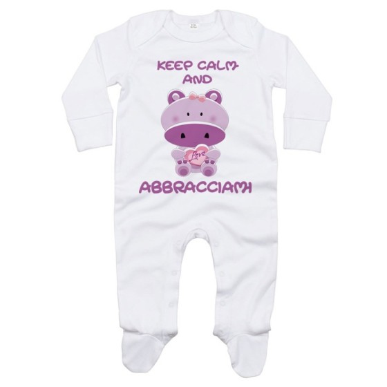 Tutina neonato keep calm and abbracciami Divertenti