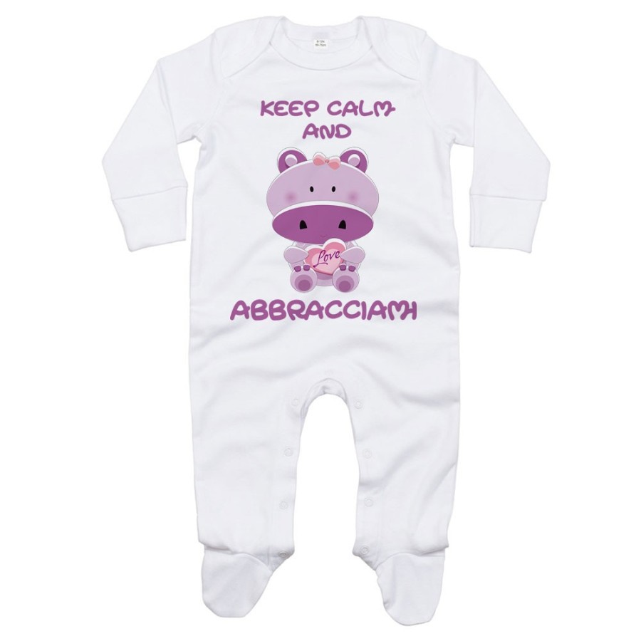 Tutina neonato keep calm and abbracciami Divertenti