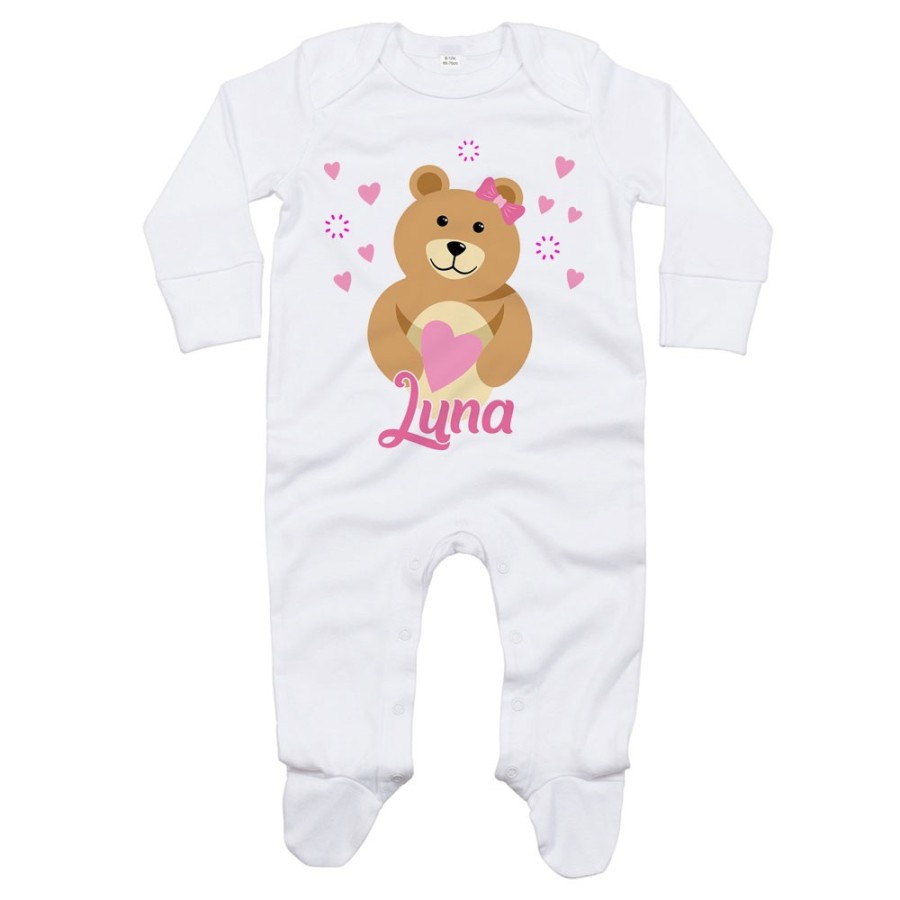 Tutina neonato personalizzata con nome lovely bear Divertenti