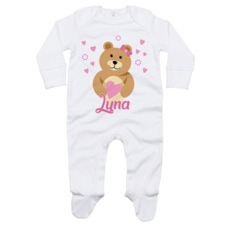 Tutina neonato personalizzata con nome lovely bear