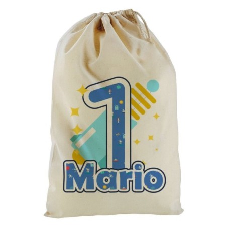 Sacchetto nascita bimbo personalizzato con nome festa a...