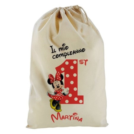 Sacchetto nascita bimbo personalizzato con nome festa a...