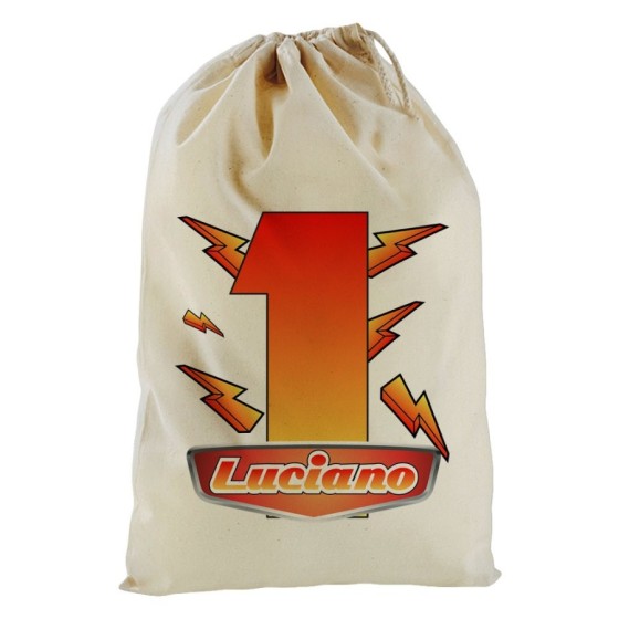 Sacchetto nascita bimbo personalizzato con nome festa a tema cars Compleanno