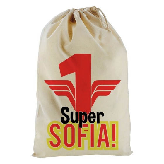 Sacchetto nascita bimbo personalizzato con nome festa a tema  wonderwoman Compleanno
