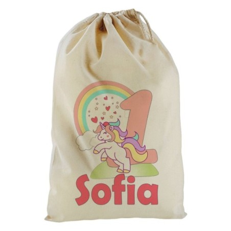 Sacchetto nascita bimbo personalizzato con nome festa a...