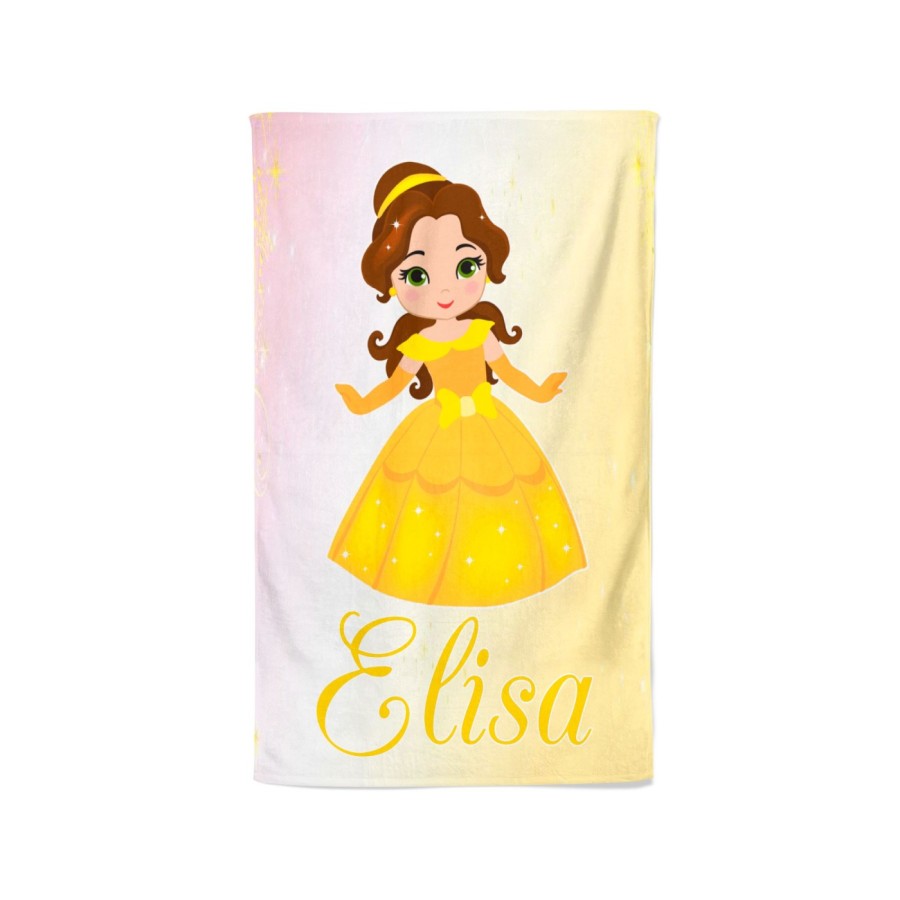 Asciugamani personalizzato con nome baby principessa bella Cartoon