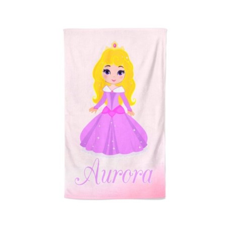 Asciugamani personalizzato con nome baby principessa aurora