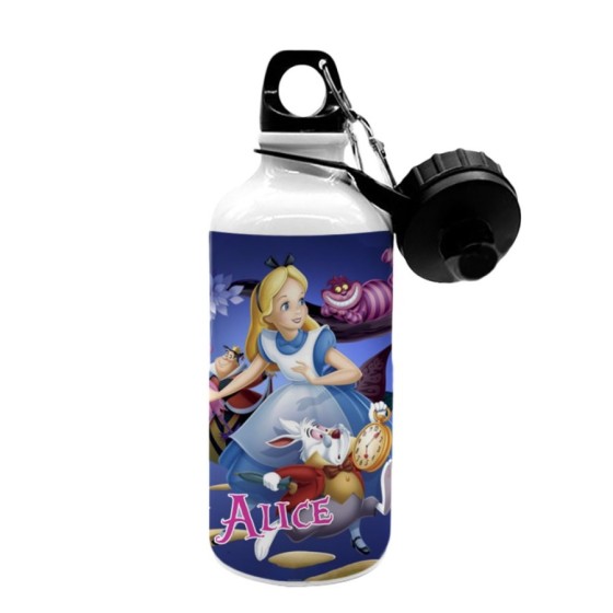 Borraccia personalizzata con nome alice in wonderland Cartoon