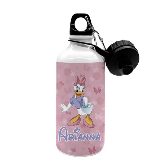 Borraccia personalizzata con nome paperina Cartoon