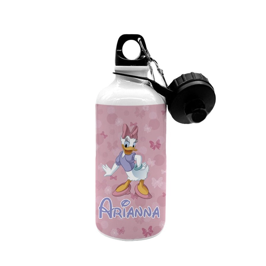Borraccia personalizzata con nome paperina Cartoon