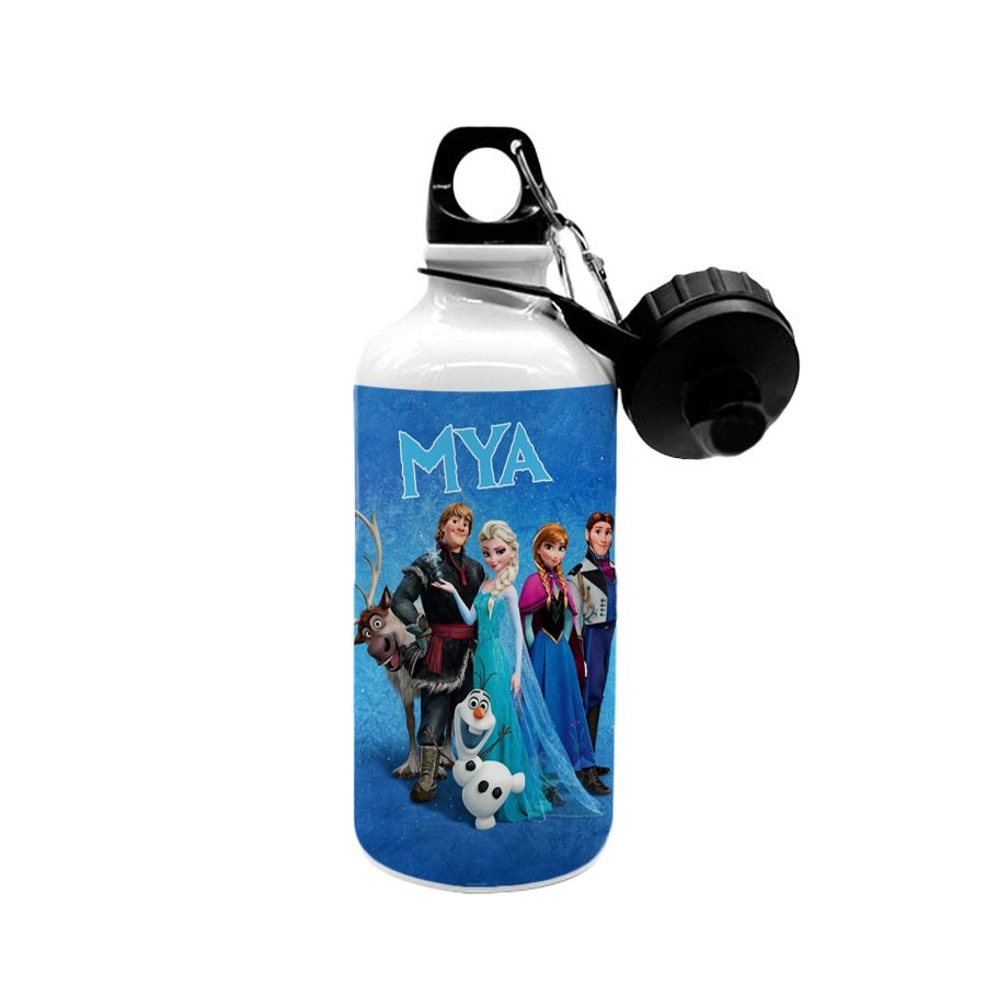 Borraccia personalizzata con nome frozen Cartoon
