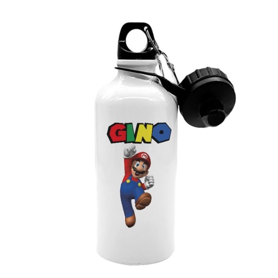 Borraccia personalizzata con nome mario Cartoon