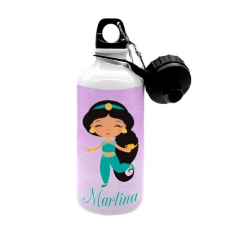 Borraccia personalizzata con nome baby principessa jasmine Cartoon