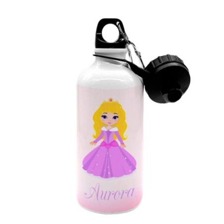 Borraccia personalizzata con nome baby principessa aurora Cartoon