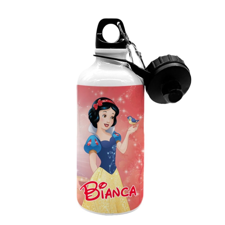 Borraccia personalizzata con nome biancaneve Cartoon