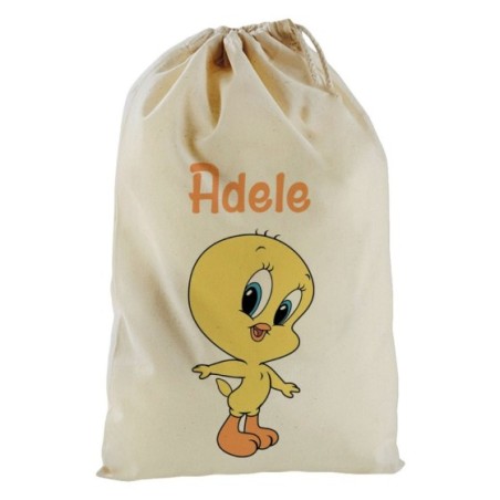 Sacchetto nascita bimba personalizzato con nome baby titti