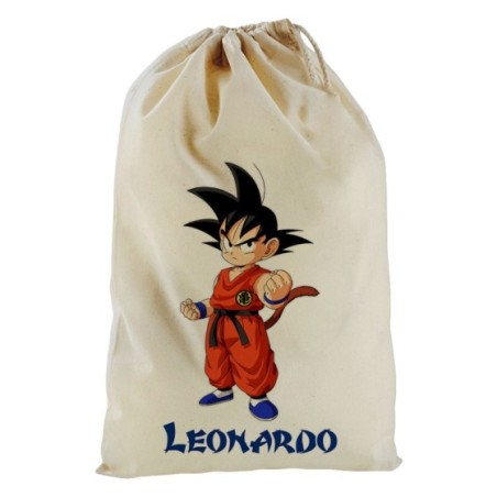 Sacchetto nascita bimbo personalizzato con nome goku
