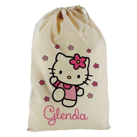 Sacchetto nascita bimba personalizzato con nome hello kitty