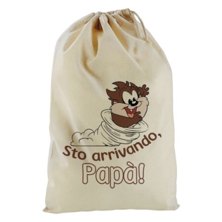 Sacchetto nascita bimbo baby taz sto arrivando papà