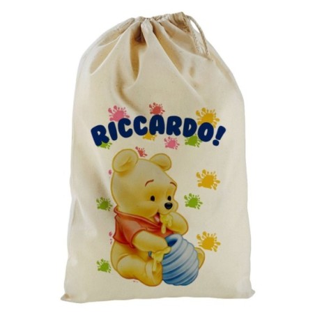 Sacchetto nascita bimbo personalizzato con nome baby winnie the pooh Cartoon