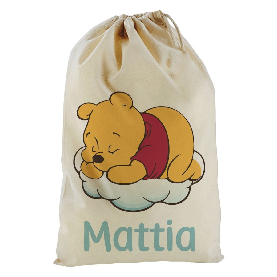 Sacchetto nascita bimbo personalizzato con nome sleeping winnie Cartoon