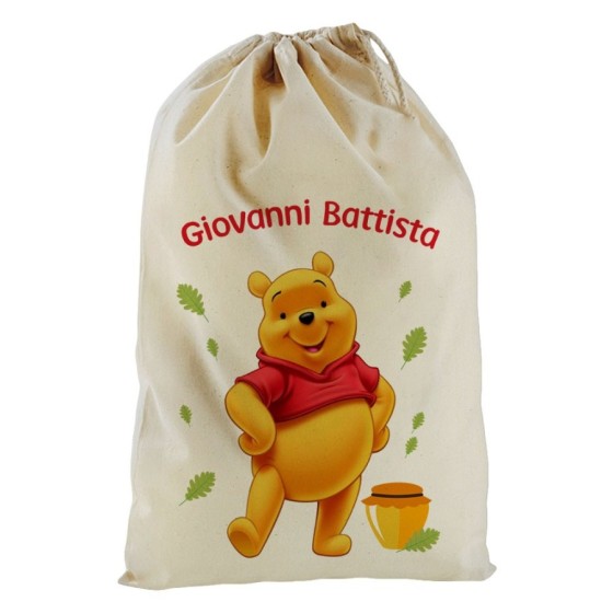 Sacchetto nascita bimbo personalizzato con nome winnie the pooh Cartoon
