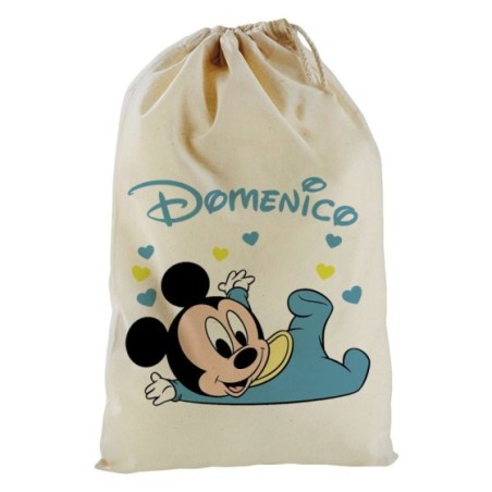 Sacchetto nascita bimbo personalizzato con nome baby...