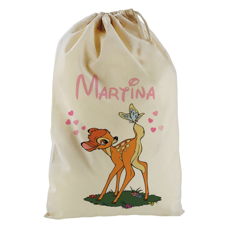 Sacchetto nascita bimbo personalizzato con nome bambi Cartoon
